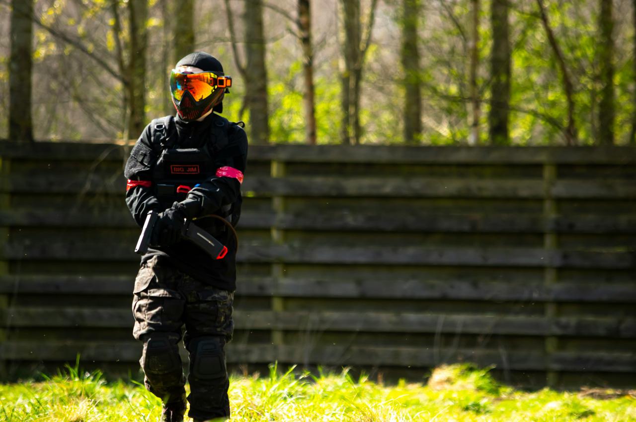 player walking with pistol ready to be raised